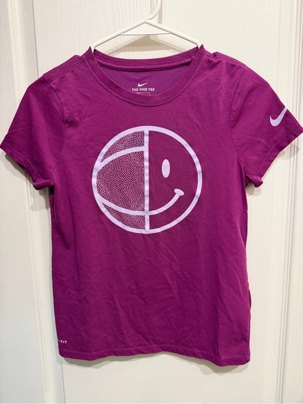 Nike Kids Purple Short-Sleeve Smile Graphic Tee